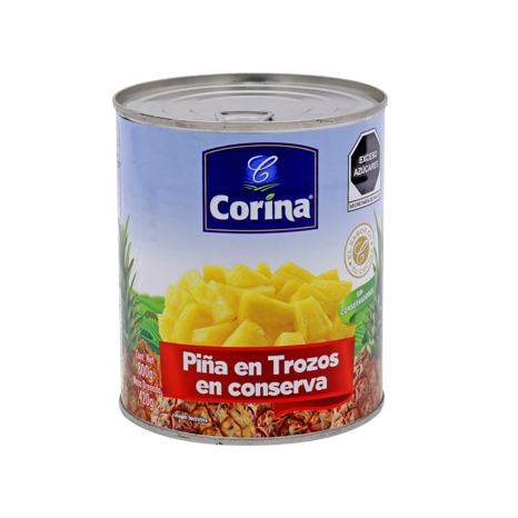 PIÑA EN TROZOS CORINA 800 GR PIEZAS