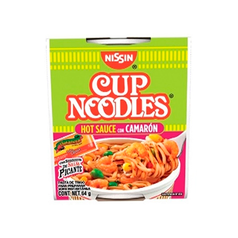 SOPA CAMARON NISSIN HOT SAUCE DE 64 GR PIEZA