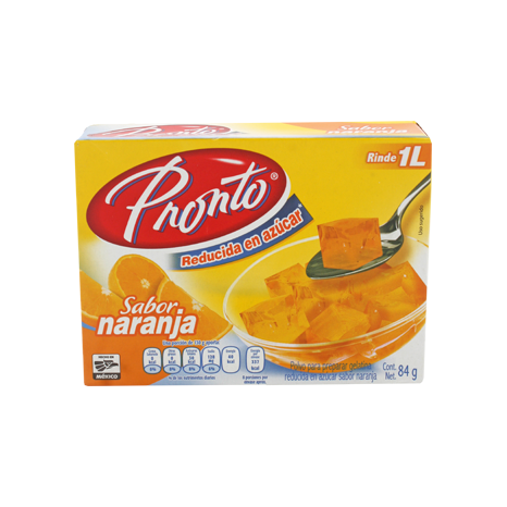 GELATINA NARANJA PRONTO DE 84 GR PIEZA