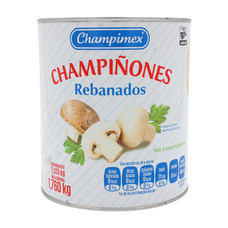 CHAMPIÑON REBANADO CHAMPIMEX 2.835 KG PIEZA