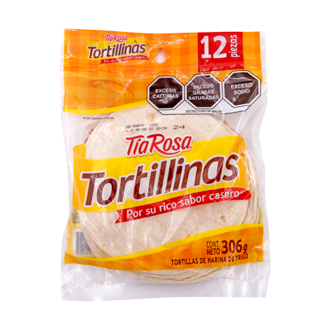 TORTILLINAS TIA ROSA 306 G 12 PIEZAS