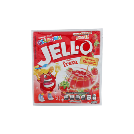 GELATINA FRESA JELLO 25 GR PIEZA